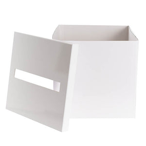 white cardboard wishing well box open
