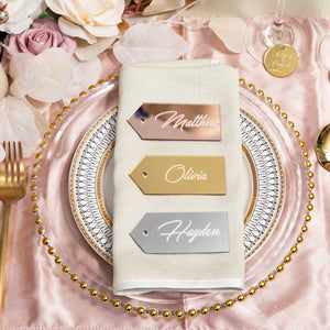 acrylic place card mirror rose gold