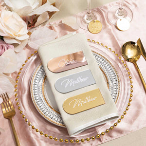 acrylic arch place card mirror gold rose gold silver