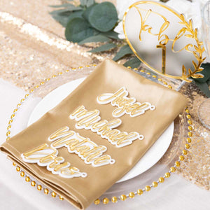 2 layer acrylic place name wedding white and gold group