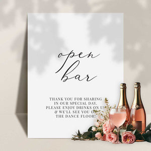 Open Bar Dancefloor Script - Gen Bar Sign