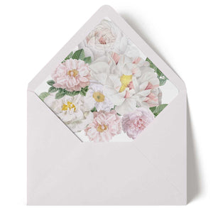 luxurious watercolour florals white roses pink peonies