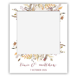 polaroid selfie sign autumn foliage flowers 2