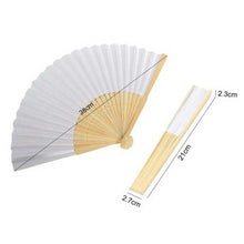 white wedding fan measurements