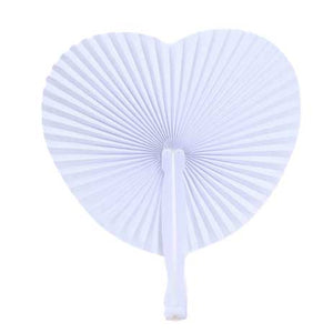heart shape wedding fan