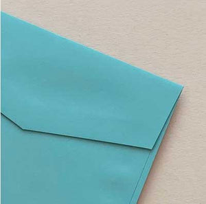 diy invitation paper bloom fresh aqua blue closeup
