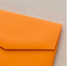 envelope bloom tangerine yellow closeup