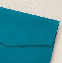 envelope bloom teal blue closeup