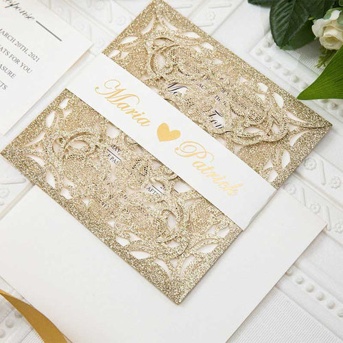 foil printed belly band with heart