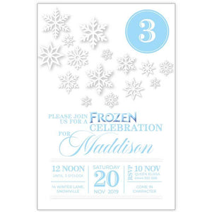 Frozen themed birthday invitation