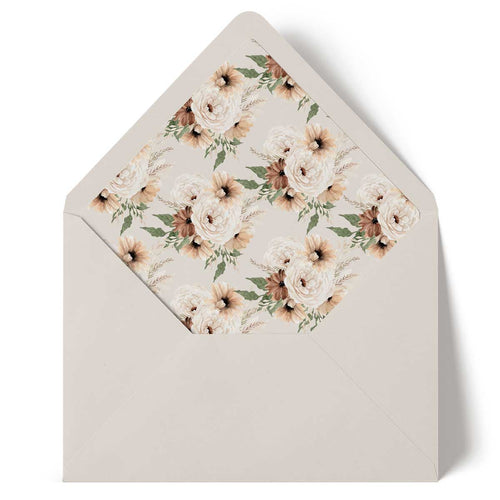 boho floral pattern envelope liner