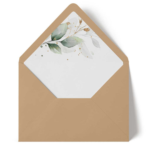 botanical envelope liner
