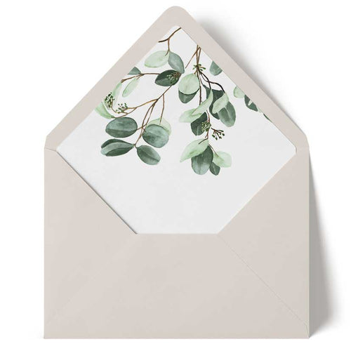 Eucalyptus envelope liner