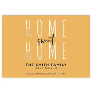 moving announcement card home sweet home