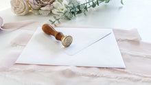 wax stamp rose flower stem envelopes