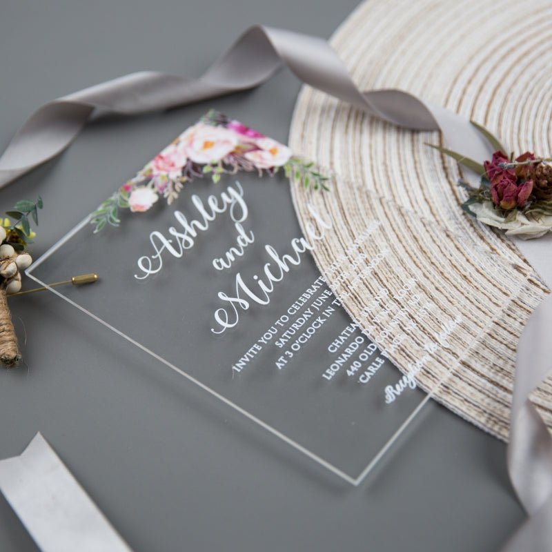 Acrylic Invitations - PIXEL AND INK DESIGNS