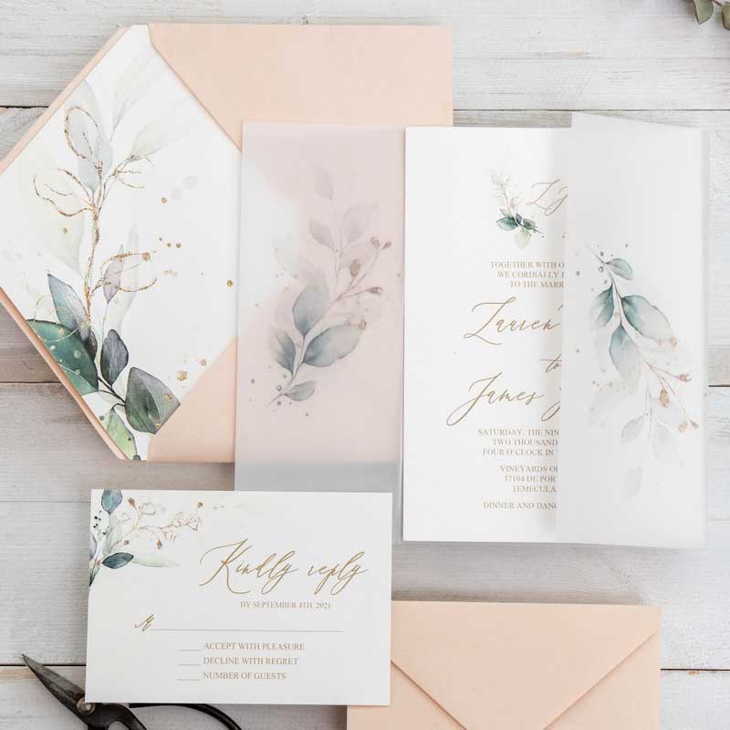 Vellum Invitations - PIXEL AND INK DESIGNS