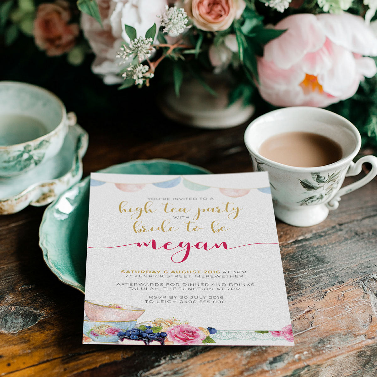 High Tea Bridal Shower Invitation