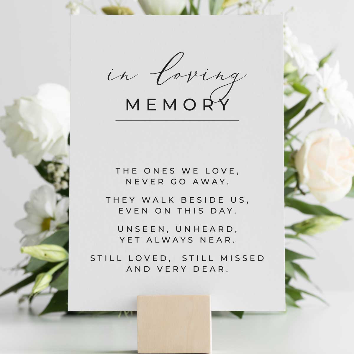 In Loving Memory Sign - PIXEL AND INK DESIGNS