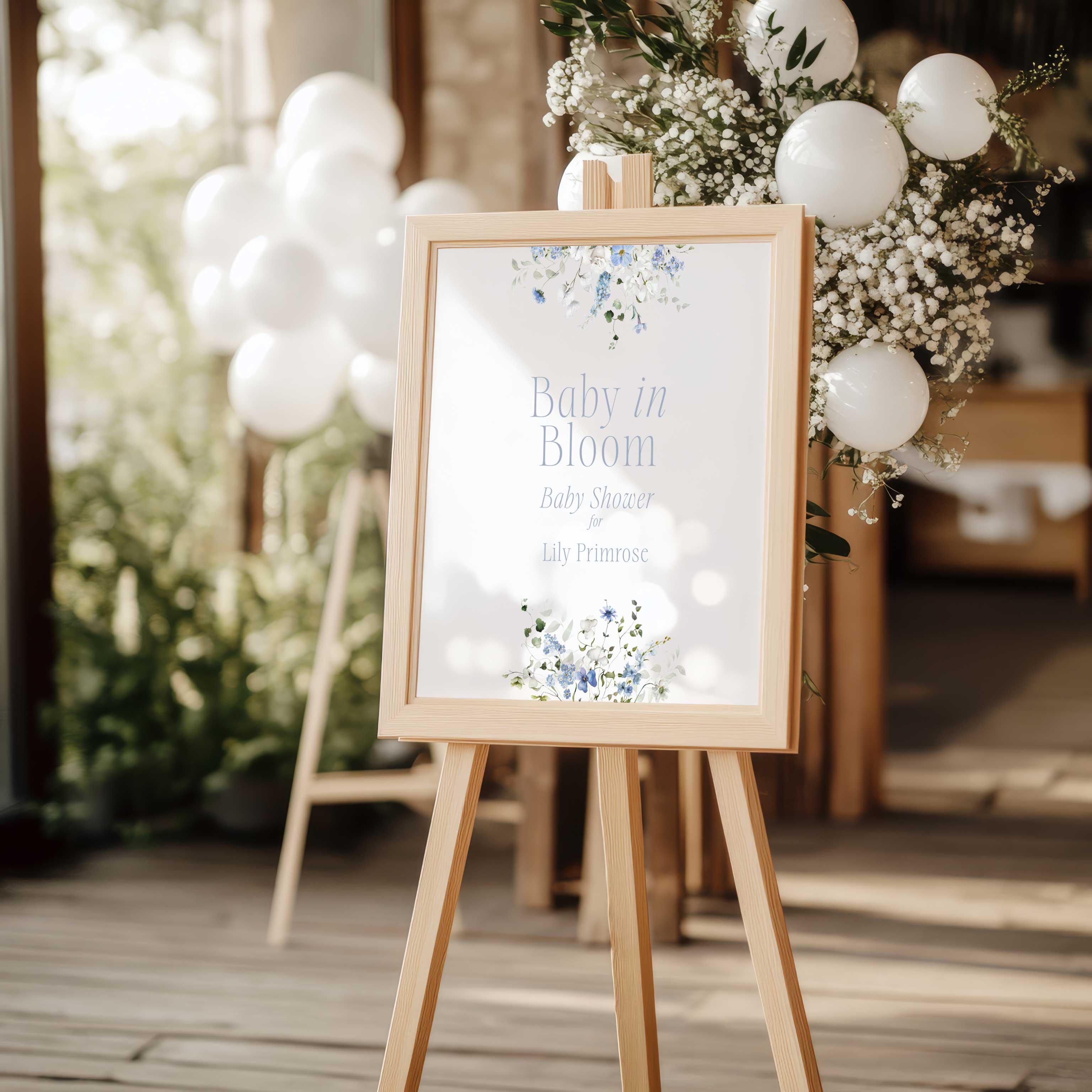 Primrose Spring Baby in Bloom Welcome Sign