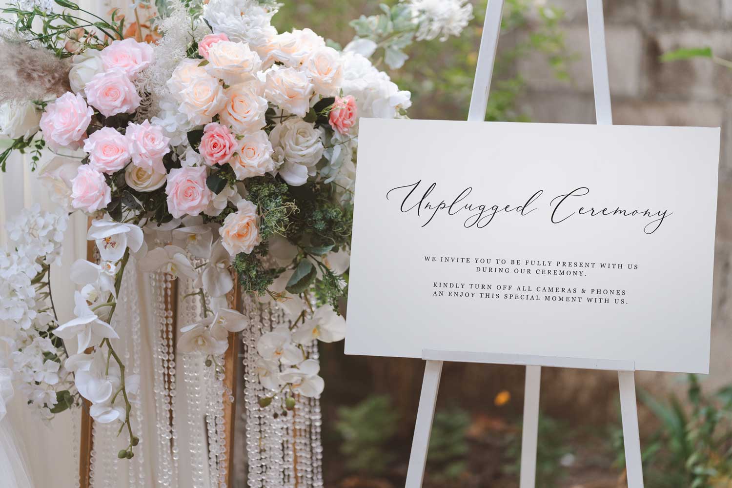 Unplugged Ceremony Sign - PIXEL AND INK DESIGNS