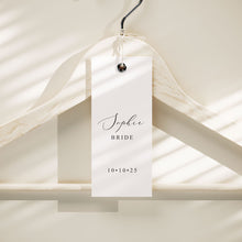personalised wedding dress hanger tag with date