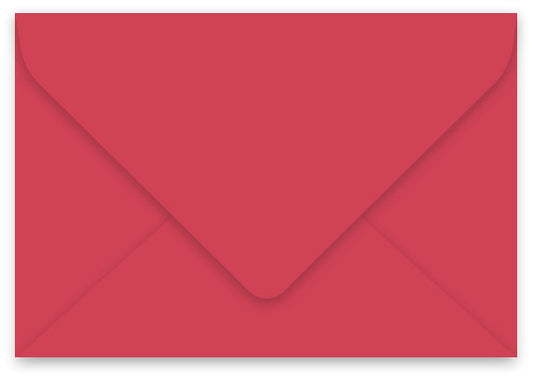 gmund envelope in cherry red colour, newcastle wedding invitatons DIY stationery