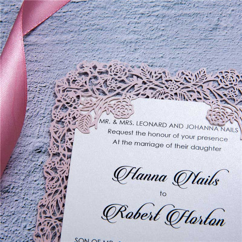 laser-cut-cut out wedding invitation