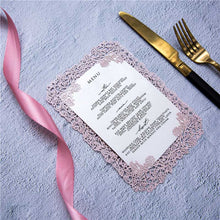 laser-cut-cut out wedding menu card