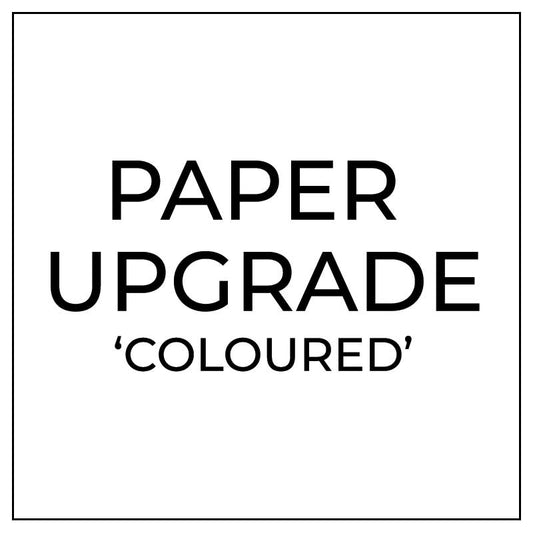 upgrade to coloured paper for your invitations
