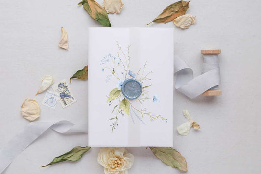 wild blooms blue vellum wrap jacket