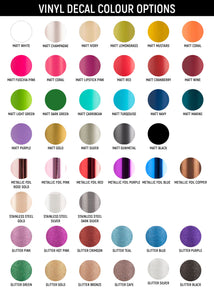 Vinyl Colour Options for Decal