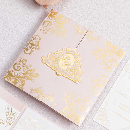 Luxurious Foil Pocket Fold Invitation Suite + Tag