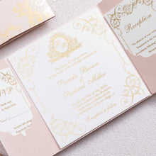 Luxurious Foil Pocket Fold Invitation Suite + Tag