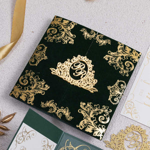 Luxurious Foil Pocket Fold Invitation Suite + Tag