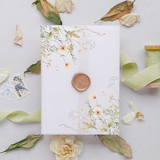 wild blooms peach vellum wrap jacket