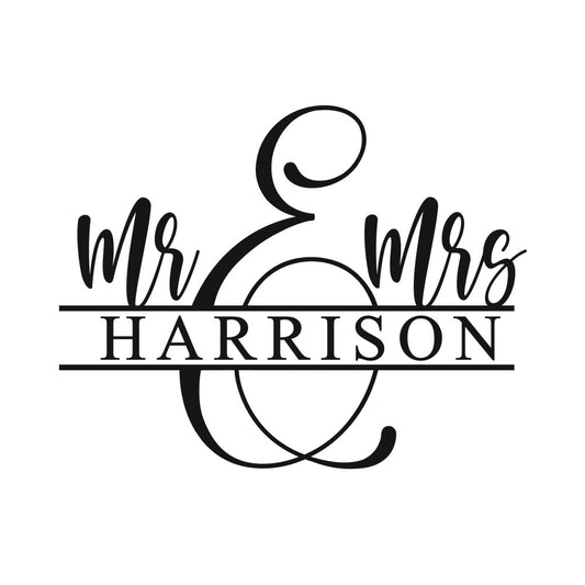 Mr & Mrs Surname Combo - Decal