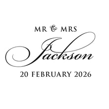 Mr & Mrs Name & Date - Decal