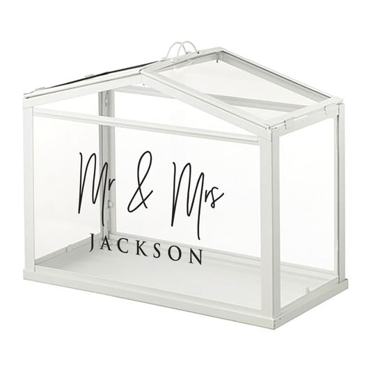 wishing well box with mr & mrs surname