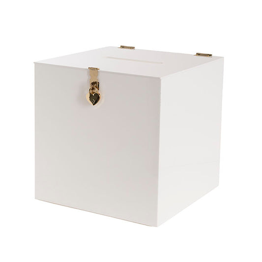 white acrylic wising well box closed