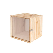 clear natural wood finish wishing well box closed