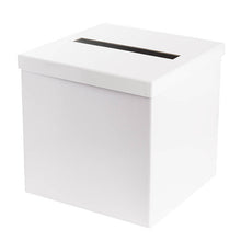 white cardboard wishing well box closed