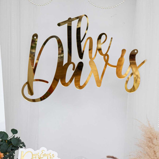 acrylic surname name plaque sign