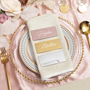 acrylic place card rectangle mirror gold