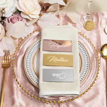 acrylic place card rectangle mirror rose gold