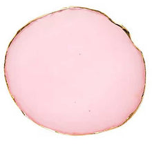 light pink and gold agate coasters