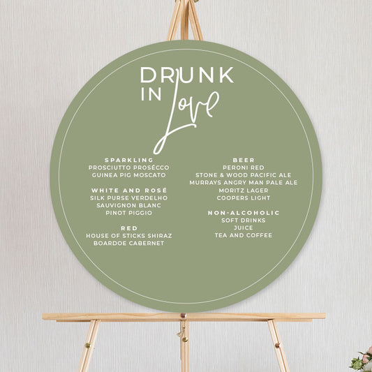 drunk in love bar sign