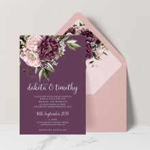 Blushing Marsala Peonie 1 - Wedding Inv