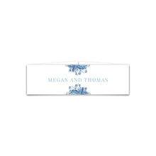 Bridgerton Lake vintage inspired belly band with blue florals with white background