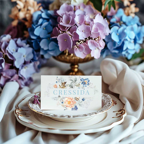Bridgerton inspired floral vintage place card 1